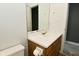 This bathroom features a white countertop and wooden vanity cabinet at 7529 Oceanline Dr, Indianapolis, IN 46214