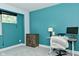 Bright bedroom featuring custom paint, plush carpeting, and natural light at 7529 Oceanline Dr, Indianapolis, IN 46214