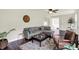 Open-concept living area featuring a large sectional sofa and an inviting atmosphere at 907 N Arlington Ave, Indianapolis, IN 46219