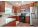 Well-equipped kitchen featuring stainless steel appliances, wood cabinets, and ample counter space, designed for culinary enthusiasts at 9743 Herons Cv, Carmel, IN 46280