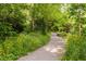 Serene walking path lined with vibrant greenery and flowers, providing a peaceful escape into nature at 10243 Brixton Ln, Fishers, IN 46037