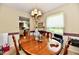 Charming dining room featuring wooden furniture, a chandelier, and a window, creating a classic and elegant dining space at 1102 Fox Hill Dr, Indianapolis, IN 46228