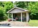 Pool house provides a shady place to relax at 1102 Fox Hill Dr, Indianapolis, IN 46228