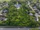 Stunning aerial view of a luxury home surrounded by lush green trees and manicured lawns at 11101 Hawthorn Rdg, Fishers, IN 46037