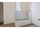 A modern dog bath with white subway tiles and a glass enclosure at 11101 Hawthorn Rdg, Fishers, IN 46037