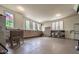 A garage with custom built-in cabinets and plenty of natural light at 11101 Hawthorn Rdg, Fishers, IN 46037