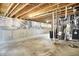 Unfinished basement with utilities, ready for customization at 11849 Traymoore Dr, Fishers, IN 46038