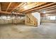 Unfinished basement space ready for customization at 11849 Traymoore Dr, Fishers, IN 46038