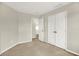 This bedroom features access to another room and closet space at 11849 Traymoore Dr, Fishers, IN 46038