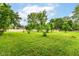Expansive backyard with lush green grass and mature trees, perfect for outdoor activities at 1248 Hathaway Dr, Indianapolis, IN 46229