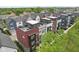 Aerial shot featuring modern townhomes with rooftop decks and contemporary exterior designs at 1816 Rosette Way, Indianapolis, IN 46202