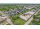 Panoramic aerial view of townhome community near green spaces and local amenities at 1816 Rosette Way, Indianapolis, IN 46202