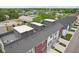 Birds eye view of townhomes with private rooftop decks, convenient garages, and well-maintained landscaping at 1816 Rosette Way, Indianapolis, IN 46202