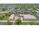 Aerial view of a neighborhood displaying a mix of traditional homes and modern townhomes at 1816 Rosette Way, Indianapolis, IN 46202
