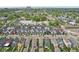 Aerial view of a residential area displaying colorful homes, lush greenery, and a Gathering-friendly atmosphere at 1816 Rosette Way, Indianapolis, IN 46202