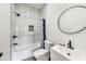 Bathroom with modern tile and fixtures at 1822 Howard St, Indianapolis, IN 46221