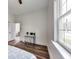 Bedroom with wood floors and desk at 1822 Howard St, Indianapolis, IN 46221