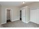 Bright and neutral bedroom with attached en-suite bathroom for convenience at 203 S 17Th Ave, Beech Grove, IN 46107
