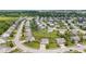 Panoramic aerial view of a suburban neighborhood with green spaces and winding streets at 2337 Hanover Rd, Brownsburg, IN 46112