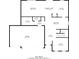Floor plan showing the layout of the home's first floor including the living room, kitchen, and garage at 2337 Hanover Rd, Brownsburg, IN 46112