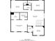 Floor plan of second story showcasing four bedrooms and the dimensions of each room at 2337 Hanover Rd, Brownsburg, IN 46112