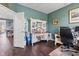 Functional home office featuring a built-in desk and plenty of storage space for a productive work environment at 2337 Hanover Rd, Brownsburg, IN 46112
