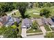 Aerial view of beautiful homes nestled near a lush golf course and green landscape at 241 Chamberlain Cir, Noblesville, IN 46062