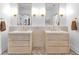 Bright bathroom with dual sinks, and modern fixtures at 3215 N Pennsylvania St, Indianapolis, IN 46205