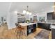Spacious kitchen featuring a large island, stainless steel appliances and sleek cabinetry at 3215 N Pennsylvania St, Indianapolis, IN 46205
