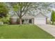 Inviting single-story home featuring a well-maintained lawn and attached garage at 374 Pomona Ct, Greenfield, IN 46140