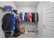Walk-in closet with wire shelving and ample room for clothes and storage at 395 Ehrlich Ln, Westfield, IN 46074