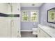 Beautiful bathroom featuring a tiled walk-in shower and double windows providing ample natural light at 4530 Chase Oak Ct, Zionsville, IN 46077