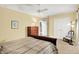 Comfortable bedroom featuring a ceiling fan, carpet floors, and neutral wall coloring for a relaxing ambiance at 4530 Chase Oak Ct, Zionsville, IN 46077