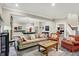 Open-concept living room with comfortable seating, billiard table, and stylish decor at 4530 Chase Oak Ct, Zionsville, IN 46077