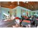 Covered porch offering comfortable seating and views of the manicured yard at 4530 Chase Oak Ct, Zionsville, IN 46077