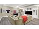 Bright recreation room with a foosball table and built-in media center at 4530 Chase Oak Ct, Zionsville, IN 46077