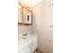 A sink and vanity are featured in an unfinished bathroom at 6238 E 43Rd St, Indianapolis, IN 46226