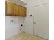 Laundry room offers tile floors, storage cabinets and a door to the other rooms at 7128 Willow Pond Dr, Noblesville, IN 46062