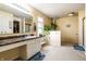 Bathroom with vanity, sink, shower, tub and a hanging plant collection at 8088 Lantern Ln, Pendleton, IN 46064