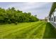 Expansive backyard featuring lush lawn and mature trees extending into the distance at 9718 Haughton Ln, McCordsville, IN 46055