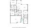 Detailed floor plan showcasing the layout of the house, including bedrooms, bathrooms, kitchen, and living areas at 9718 Haughton Ln, McCordsville, IN 46055