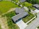 Aerial view of the house, highlighting the long driveway and large backyard at 10586 Jacks Way, Indianapolis, IN 46234