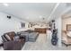 Finished basement with bar and entertainment area, great for hosting guests at 10673 Misty Hollow Ln, Fishers, IN 46038
