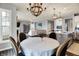 Open-concept layout with a kitchen, living room, and dining area with modern furnishings at 1071 Serenity Ct, Carmel, IN 46280