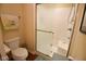 Bathroom featuring toilet and shower, with towel bar at 1150 Extraordinary Trl, Greenfield, IN 46140