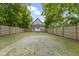 Large fenced backyard with gravel surface, offering privacy and potential for outdoor activities at 1150 W 30Th St, Indianapolis, IN 46208