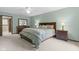Bedroom featuring bed, two nightstands, and access to en-suite bathroom and closet at 11807 Rolling Springs Dr, Carmel, IN 46033