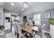 Well-lit dining space featuring a wooden table, seating for six, and access to the kitchen at 1617 S Whittier Pl, Indianapolis, IN 46203