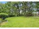 Lush backyard with mature trees and well-maintained green lawn at 16732 Maraschino Dr, Noblesville, IN 46062