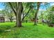 Expansive backyard featuring mature trees and lush green lawn, great for outdoor activities at 1926 Fairmont Ct, Indianapolis, IN 46229